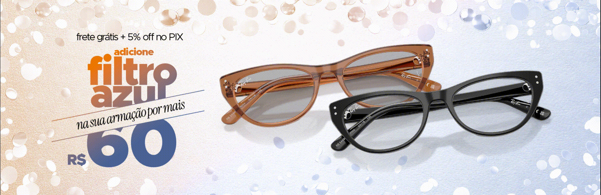 Banner Óculos - adicione filtro azul